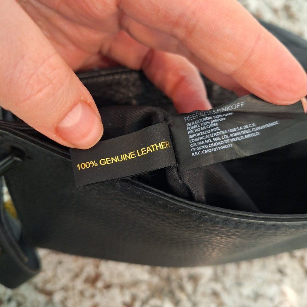 ‎Rebecca Minkoff Saddle Black Leather Crossbody - Picture 12 of 14